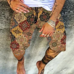 Outlet OUKU Men's Shorts Summer Shorts Beach Shorts Casual Shorts Drawstring Elastic Waist Graphic Comfort Breathable Knee Length Outdoor Holiday Going out Streetwear Hawaiian 1 2