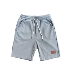 Online OUKU Men's Shorts Summer Shorts Casual Shorts Pocket Drawstring Elastic Waist Plain Comfort Breathable Short Outdoor Vacation Sport Casual Black White