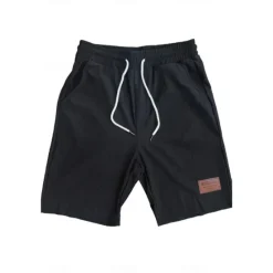Online OUKU Men's Shorts Summer Shorts Casual Shorts Pocket Drawstring Elastic Waist Plain Comfort Breathable Short Outdoor Vacation Sport Casual Black White