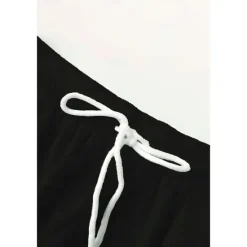 Online OUKU Men's Shorts Summer Shorts Casual Shorts Pocket Drawstring Elastic Waist Plain Comfort Breathable Short Outdoor Vacation Sport Casual Black White