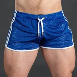 Best OUKU Men's Shorts Sunday Shorts Sports Going out Weekend Running Casual Drawstring Elastic Waist Striped Knee Length Gymnatics Activewear Black White Micro-elastic