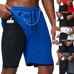 Outlet OUKU Men's Shorts Sunday Shorts Sports Going out Weekend Running Casual Drawstring Elastic Waist Plain Knee Length Gymnatics Activewear Black White Micro-elastic