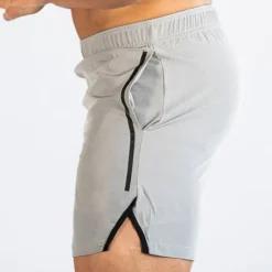 Hot OUKU Men's Shorts Sunday Shorts Sports Going out Weekend Running Casual Elastic Waist Plain Knee Length Gymnatics Activewear Black Light Grey Micro-elastic