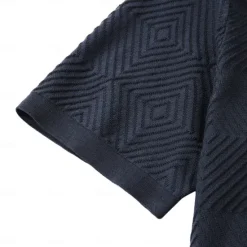 Discount OUKU Men's Silk Linen Cotton T Shirt Checkerboard Crew Neck School Training Short Sleeve Crewneck Knitting Clothing Apparel Knitwear Vacation Vintage Neutral