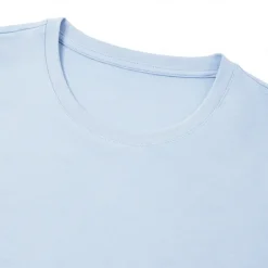 Discount OUKU Men's Silk Cotton Blend Antibacterial UV Protection T Shirt Crew Neck School Training Short Sleeve Crewneck Clothing Apparel Knitwear Vacation Vintage Neutral