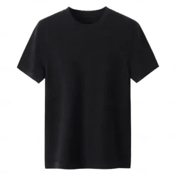 Clearance OUKU Men's Silk Linen Cotton Crew Neck Knit T Shirt School Training Twisted Clothing Apparel Knitwear Vacation Vintage Neutral