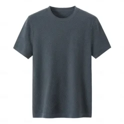 Clearance OUKU Men's Silk Linen Cotton Crew Neck Knit T Shirt School Training Twisted Clothing Apparel Knitwear Vacation Vintage Neutral