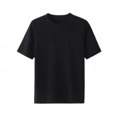 Best OUKU Men's Silk Linen Cotton T Shirt Line Texture Crew Neck School Short Sleeve Crewneck Clothing Apparel Knitwear Vacation Vintage Neutral