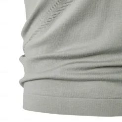 Best OUKU Men's Silk Linen Cotton T Shirt Line Texture Crew Neck School Short Sleeve Crewneck Clothing Apparel Knitwear Vacation Vintage Neutral