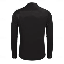 OUKU Men's Skull Snake Halloween Costumes Button Up Shirt Long Sleeve Horror Party Evening Wear Fall Winter Spring & Summer Shirt Collar 3D Print Black