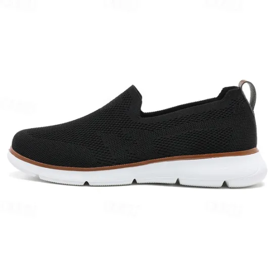 Best OUKU Men's Slip-On Knit Sneakers, Breathable Mesh Upper with Comfortable Fit, Casual Lightweight Shoes for Everyday and Outdoor Activities