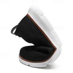 Best OUKU Men's Slip-On Knit Sneakers, Breathable Mesh Upper with Comfortable Fit, Casual Lightweight Shoes for Everyday and Outdoor Activities