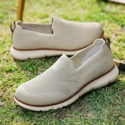 Best OUKU Men's Slip-On Knit Sneakers, Breathable Mesh Upper with Comfortable Fit, Casual Lightweight Shoes for Everyday and Outdoor Activities