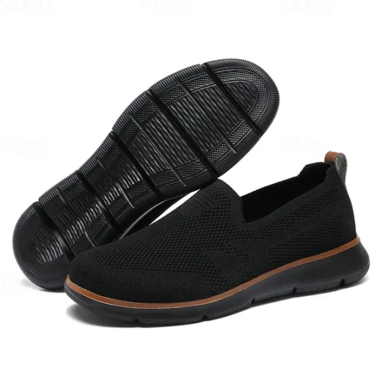 Best OUKU Men's Slip-On Knit Sneakers, Breathable Mesh Upper with Comfortable Fit, Casual Lightweight Shoes for Everyday and Outdoor Activities