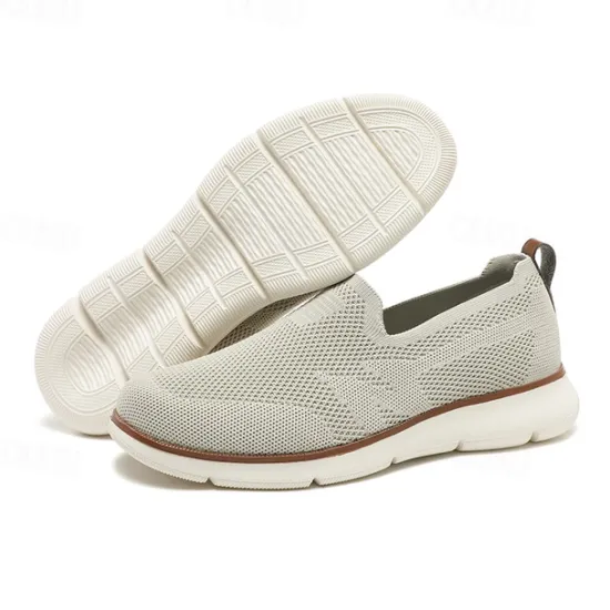 Best OUKU Men's Slip-On Knit Sneakers, Breathable Mesh Upper with Comfortable Fit, Casual Lightweight Shoes for Everyday and Outdoor Activities