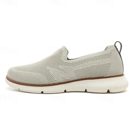 Best OUKU Men's Slip-On Knit Sneakers, Breathable Mesh Upper with Comfortable Fit, Casual Lightweight Shoes for Everyday and Outdoor Activities