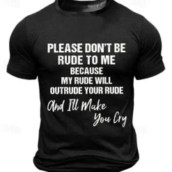 Online OUKU Men's Slogan T Shirt Tee Top Cotton Short Sleeve Graphic Shirt Black Dark Blue Dark Gray Comfortable Tee Sports Outdoor Holiday Fashion Designer Clothing