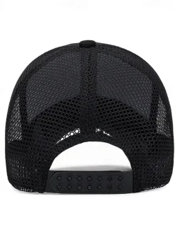 Outlet OUKU Men's Snapback Hat Baseball Cap Trucker Hat Mesh Cap Black White Polyester Mesh Back Travel Beach Outdoor Vacation Plain Adjustable Sunscreen Breathable Fashion