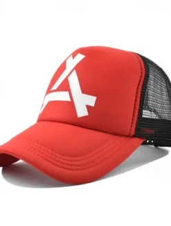 Discount OUKU Men's Snapback Hat Baseball Cap Sun Hat Trucker Hat Mesh Cap Black White Cotton Mesh Mesh Back Fashion Casual Street Daily Graphic Adjustable Sunscreen Breathable