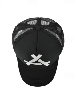 Discount OUKU Men's Snapback Hat Baseball Cap Sun Hat Trucker Hat Mesh Cap Black White Cotton Mesh Mesh Back Fashion Casual Street Daily Graphic Adjustable Sunscreen Breathable