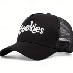 Outlet OUKU Men's Snapback Hat Baseball Cap Sun Hat Trucker Hat Mesh Cap Black White Cotton Mesh Embroidered Mesh Back Fashion Casual Street Daily Letter Adjustable Sunscreen Breathable