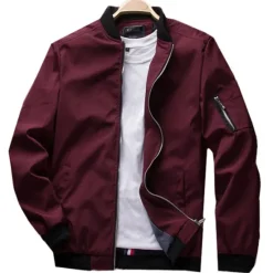 Clearance OUKU Men's Softshell Flight Bomber Jacket Military Tactical Jacket Slim Fit Casual Outdoor Sun Protection Quick Dry Lightweight Windbreaker Jacket Trench Coat Outerwear Top Full Zipper Hunting Fishing