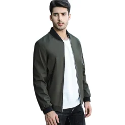 Clearance OUKU Men's Softshell Flight Bomber Jacket Military Tactical Jacket Slim Fit Casual Outdoor Sun Protection Quick Dry Lightweight Windbreaker Jacket Trench Coat Outerwear Top Full Zipper Hunting Fishing