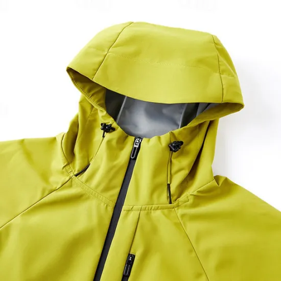 Online OUKU Men's Softshell Jacket Sport Coat Hiking Jacket Rain Jacket Sports Outdoor Camping & Hiking Waterproof Windbreaker Zipper Pocket Spring & Fall Solid Color Active Hooded Regular Black White Green