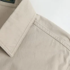Sale OUKU Men's Solid Color Work Shirt Western Shirt Cargo Shirt Long Sleeve Casual Tactical Sports Outdoor WorkWear Spring Fall Turndown Front Two Pockets Button Up Shirts Army Green Khaki
