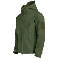 Best OUKU Men's Special Ops Military Tactical Soft Shell Jacket Coat Hunting Fleece Hooded Coat Outdoor Thermal Warm Waterproof Windproof Fleece Lined Lightweight Winter Trench Coat Top Camping Fishing