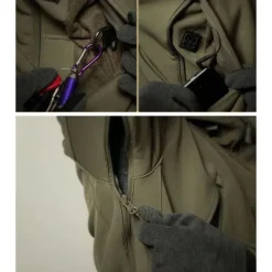 Best OUKU Men's Special Ops Military Tactical Soft Shell Jacket Coat Hunting Fleece Hooded Coat Outdoor Thermal Warm Waterproof Windproof Fleece Lined Lightweight Winter Trench Coat Top Camping Fishing