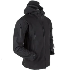 Best OUKU Men's Special Ops Military Tactical Soft Shell Jacket Coat Hunting Fleece Hooded Coat Outdoor Thermal Warm Waterproof Windproof Fleece Lined Lightweight Winter Trench Coat Top Camping Fishing