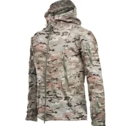 Best OUKU Men's Special Ops Military Tactical Soft Shell Jacket Coat Hunting Fleece Hooded Coat Outdoor Thermal Warm Waterproof Windproof Fleece Lined Lightweight Winter Trench Coat Top Camping Fishing
