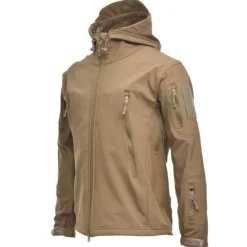 Best OUKU Men's Special Ops Military Tactical Soft Shell Jacket Coat Hunting Fleece Hooded Coat Outdoor Thermal Warm Waterproof Windproof Fleece Lined Lightweight Winter Trench Coat Top Camping Fishing