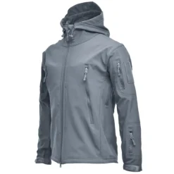Best OUKU Men's Special Ops Military Tactical Soft Shell Jacket Coat Hunting Fleece Hooded Coat Outdoor Thermal Warm Waterproof Windproof Fleece Lined Lightweight Winter Trench Coat Top Camping Fishing
