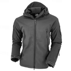 Best OUKU Men's Special Ops Military Tactical Soft Shell Jacket Coat Hunting Fleece Hooded Coat Outdoor Thermal Warm Waterproof Windproof Fleece Lined Lightweight Winter Trench Coat Top Camping Fishing