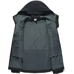 Best OUKU Men's Special Ops Military Tactical Soft Shell Jacket Coat Hunting Fleece Hooded Coat Outdoor Thermal Warm Waterproof Windproof Fleece Lined Lightweight Winter Trench Coat Top Camping Fishing