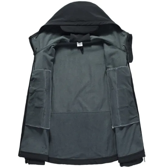 Best OUKU Men's Special Ops Military Tactical Soft Shell Jacket Coat Hunting Fleece Hooded Coat Outdoor Thermal Warm Waterproof Windproof Fleece Lined Lightweight Winter Trench Coat Top Camping Fishing