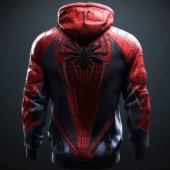 New OUKU Men's Spider Hoodies Sweatshirt Fashion Cool Long Sleeve Crew Neck Party Holiday Streetwear Drawstring Fall Winter Designer Red