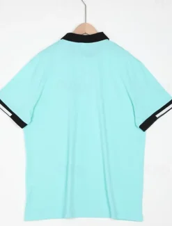 OUKU Men's Sport Polo Golf Shirt Casual Sports Tops Ribbed Polo Collar Short Sleeve Fashion Basic Solid Color Patchwork Summer Regular Fit Black White Red Blue Green Sport Polo