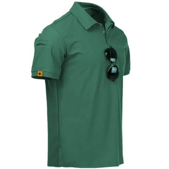 Online OUKU Men's Sport Polo Golf Shirt Casual Holiday Lapel Short Sleeve Fashion Basic Plain Classic Summer Regular Fit Black Army Green khaki Grey Sport Polo
