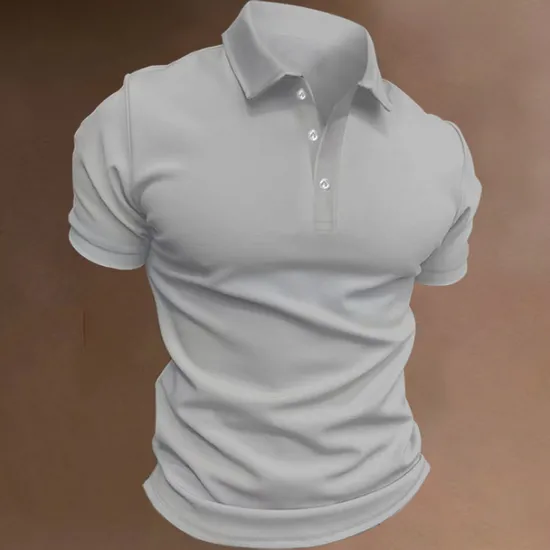 Hot OUKU Men's Sport Polo Polo Shirt Casual Holiday Lapel Short Sleeve Fashion Basic Plain Button Summer Regular Fit Black White Navy Blue Blue Khaki Gray Sport Polo