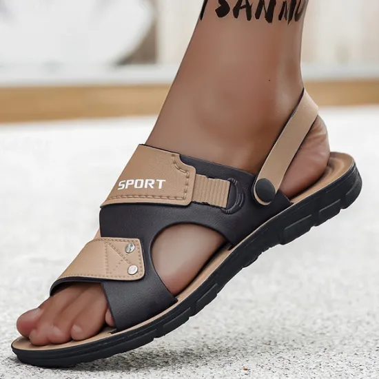 Online OUKU Men's Sport Sandals with Adjustable Straps, Comfortable Outdoor Footwear for Beach, Hiking, and Casual Wear