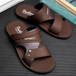 Online OUKU Men's Sport Sandals with Adjustable Straps, Comfortable Outdoor Footwear for Beach, Hiking, and Casual Wear