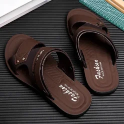 Online OUKU Men's Sport Sandals with Adjustable Straps, Comfortable Outdoor Footwear for Beach, Hiking, and Casual Wear