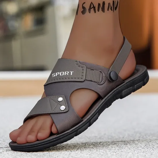 Online OUKU Men's Sport Sandals with Adjustable Straps, Comfortable Outdoor Footwear for Beach, Hiking, and Casual Wear
