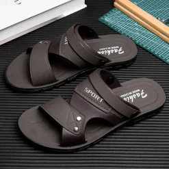 Online OUKU Men's Sport Sandals with Adjustable Straps, Comfortable Outdoor Footwear for Beach, Hiking, and Casual Wear