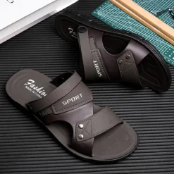 Online OUKU Men's Sport Sandals with Adjustable Straps, Comfortable Outdoor Footwear for Beach, Hiking, and Casual Wear