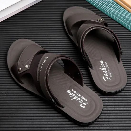 Online OUKU Men's Sport Sandals with Adjustable Straps, Comfortable Outdoor Footwear for Beach, Hiking, and Casual Wear