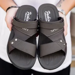 Online OUKU Men's Sport Sandals with Adjustable Straps, Comfortable Outdoor Footwear for Beach, Hiking, and Casual Wear